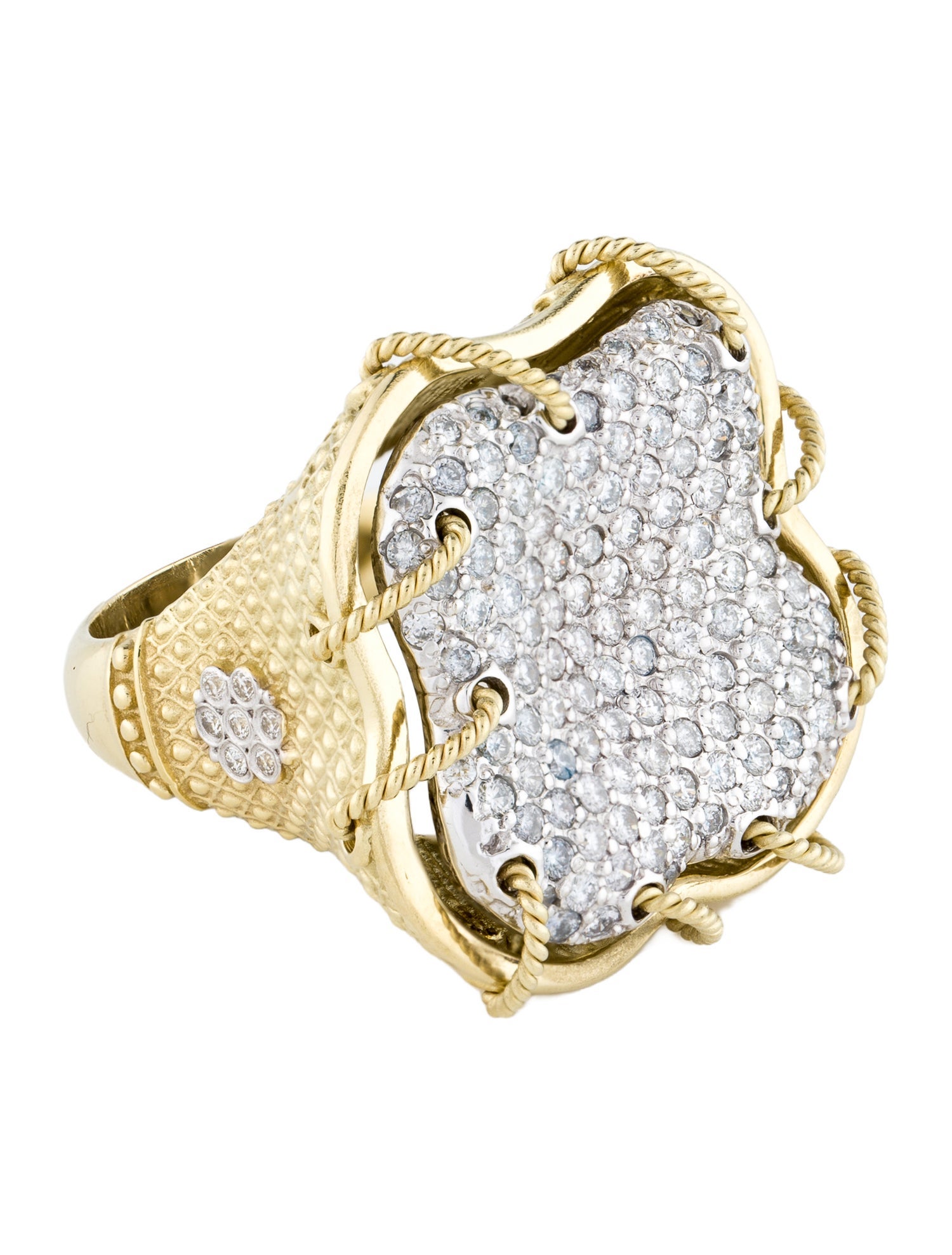 Stambolian 18K 1.58ctw Diamond Karizma Cocktail Ring