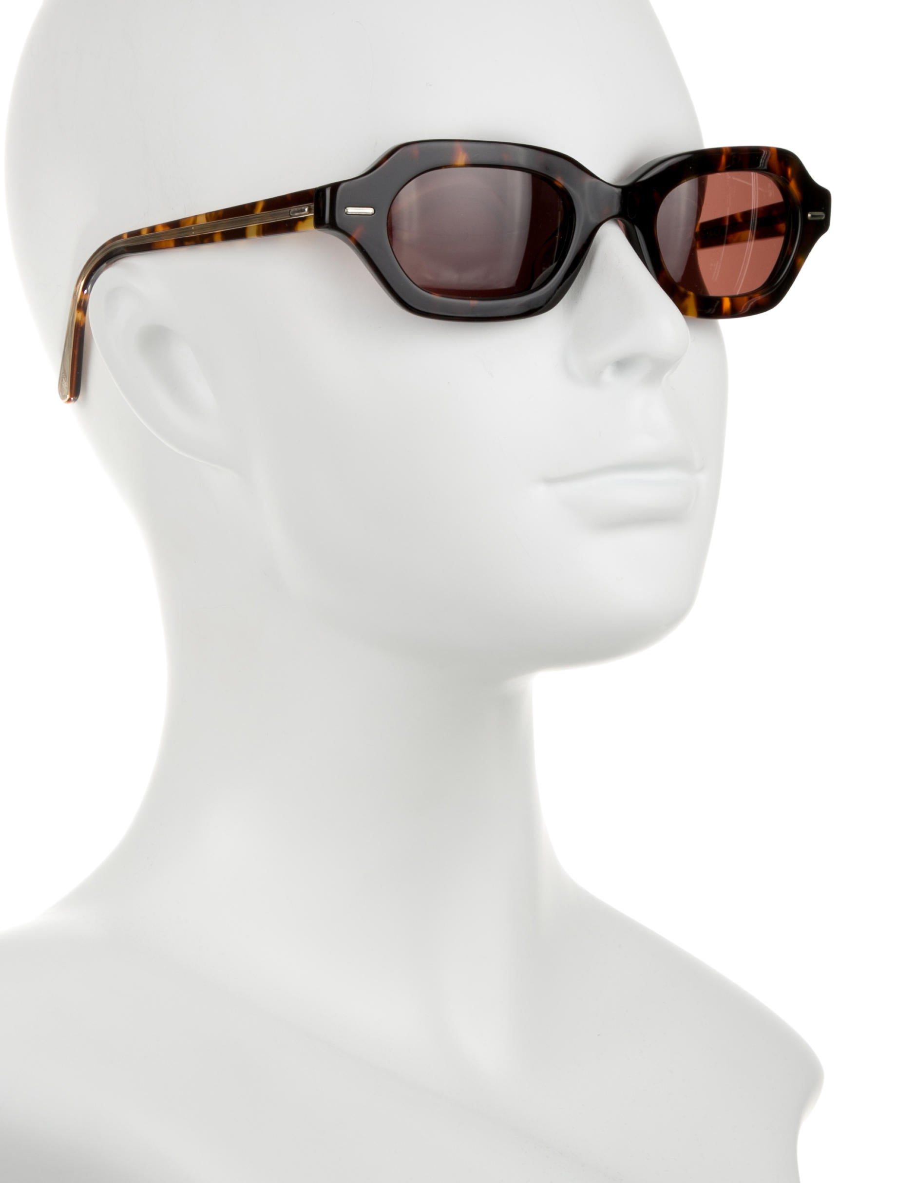 The Row x Oliver Peoples LA CC Narrow Tinted Sunglasses - Brown