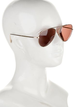 The Row x Oliver Peoples Aviator Mirrored Sunglasses