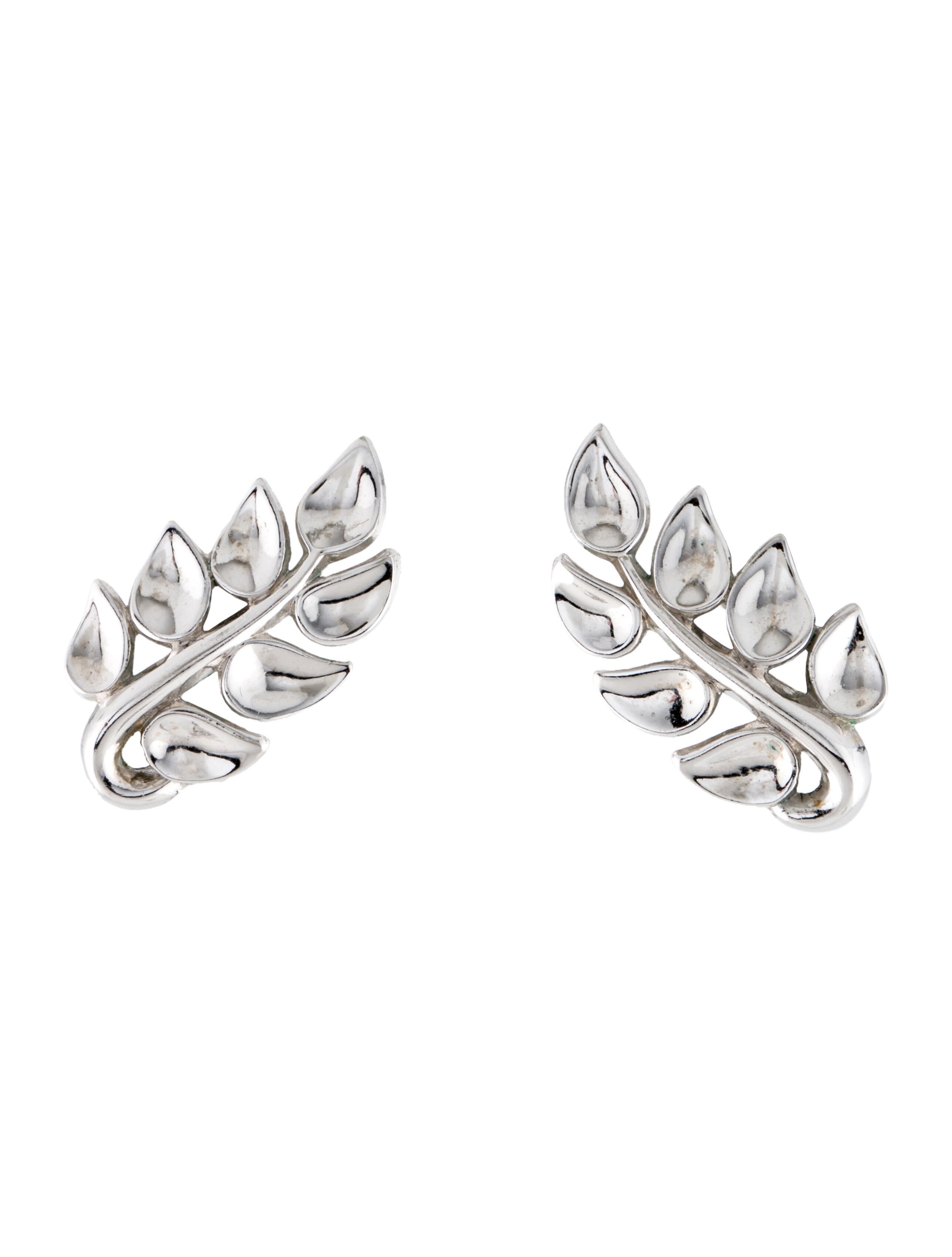 Miriam Haskell Crystal Flower Clip On Earrings GoldTone Metal Clip