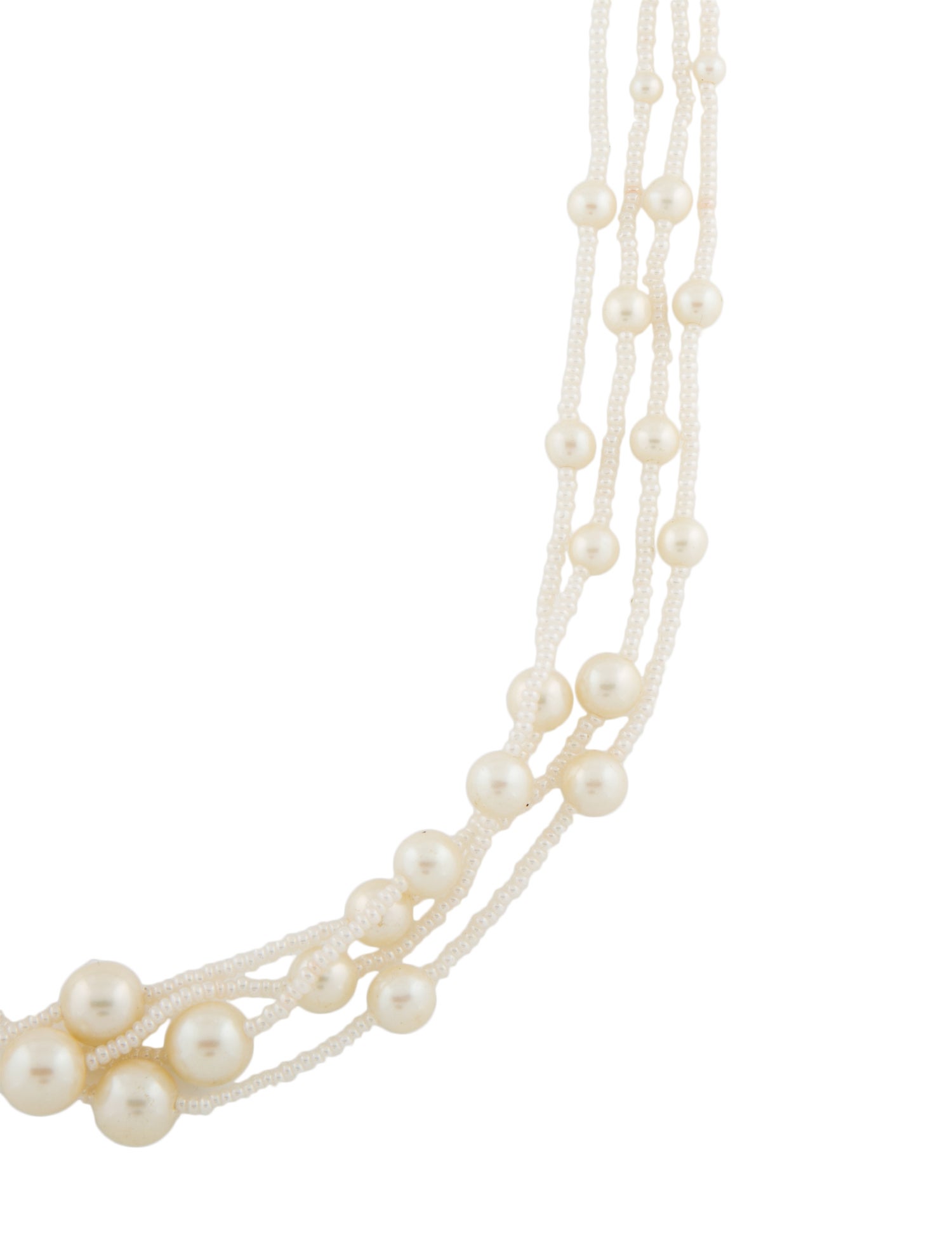 ALIA SILVER FAUX PEARL NECKLACE T375NCB main image 1