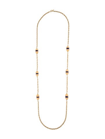 Trifari Chain Bead Station Necklace