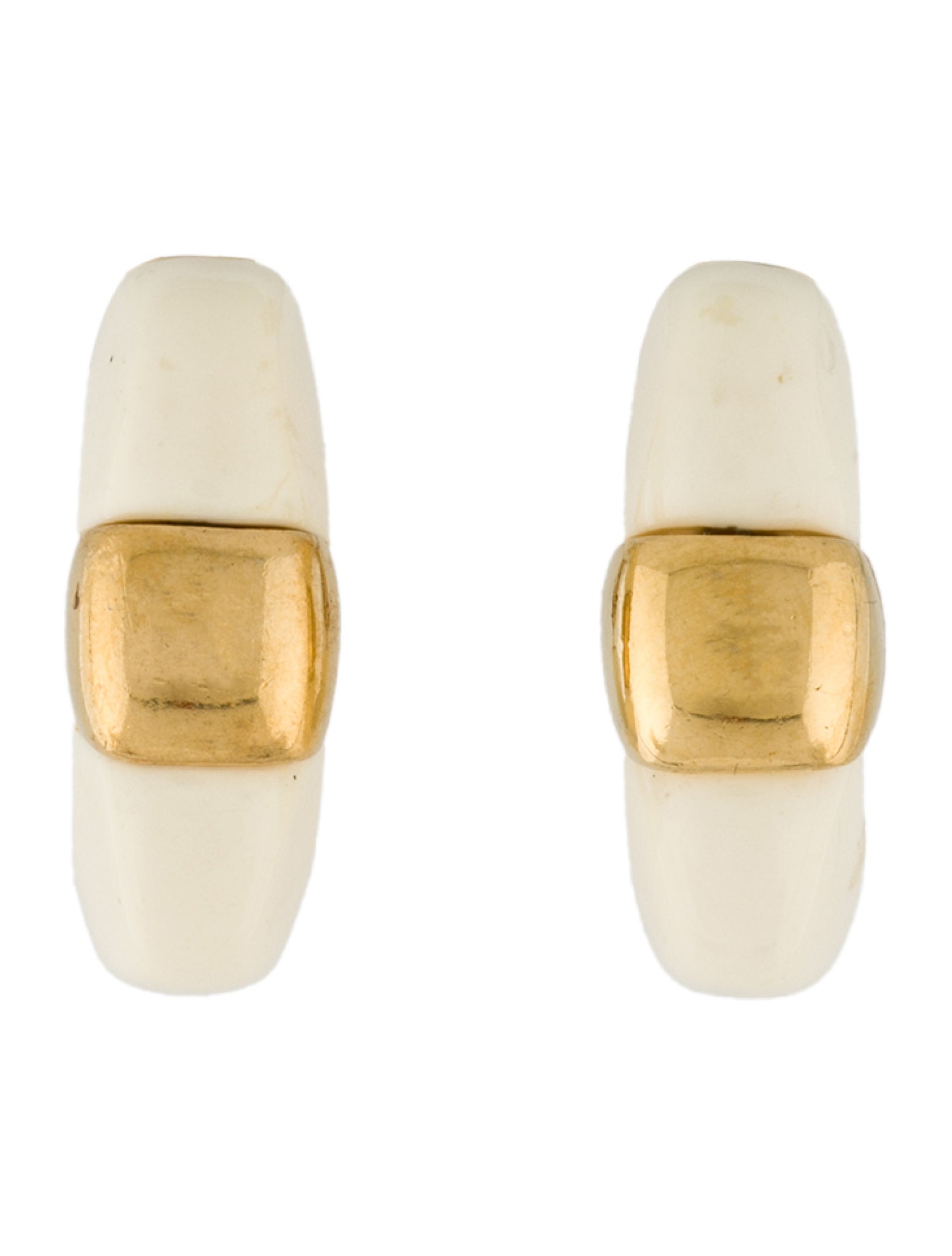 Trifari Resin Hoop Earrings