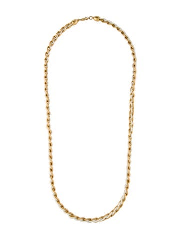 Trifari Chain Vintage Bead Woven Necklace