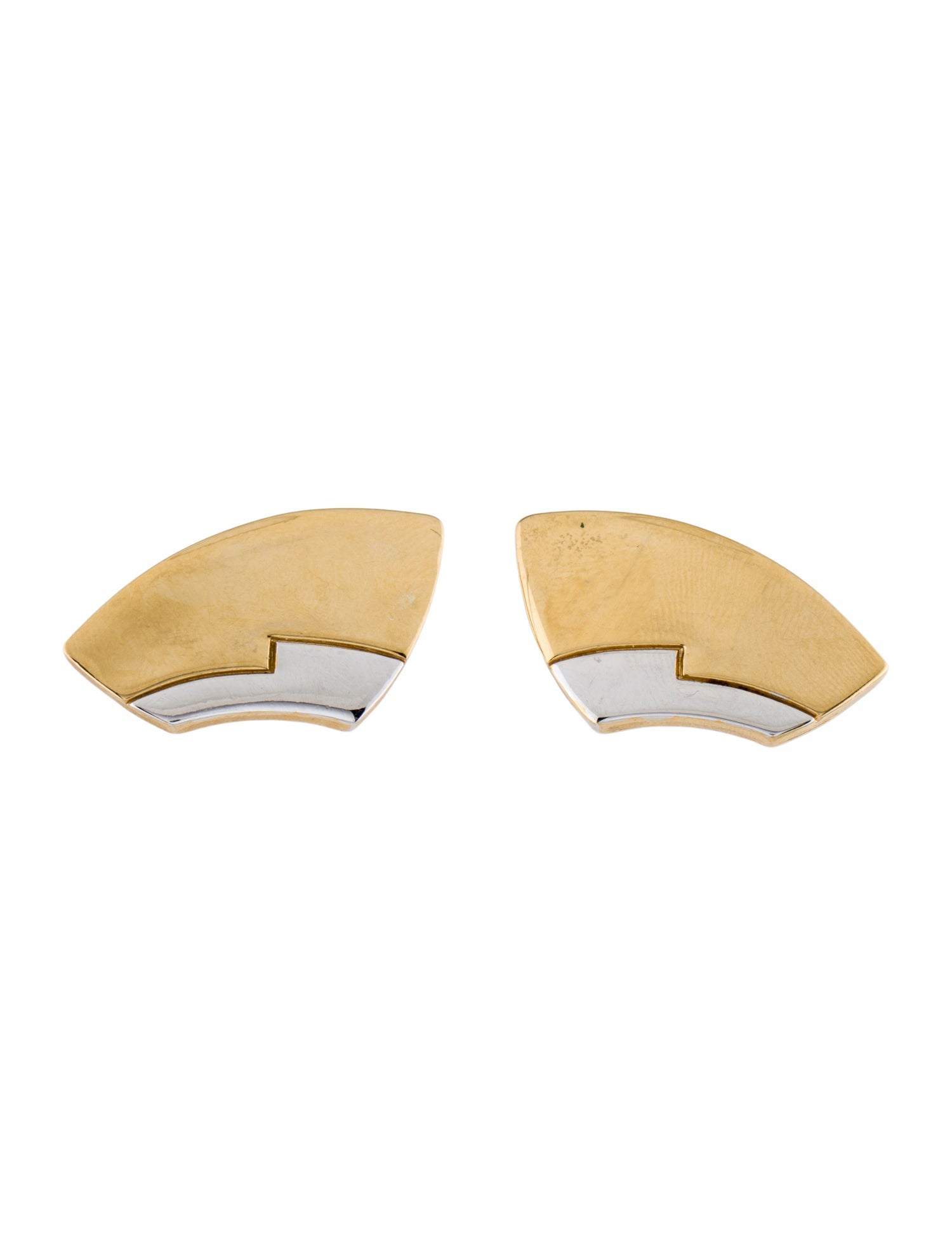Trifari Two-tone Stud Earrings