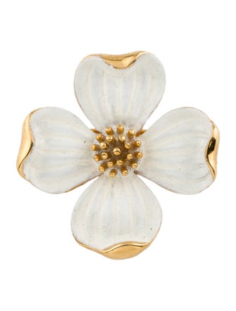 Trifari Enamel Flower Brooch