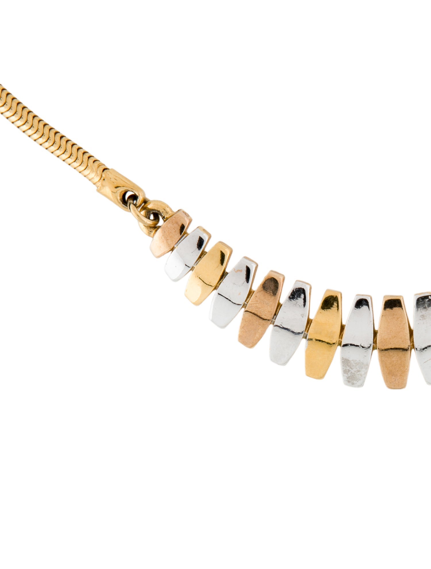 Trifari Tricolor Collar Necklace