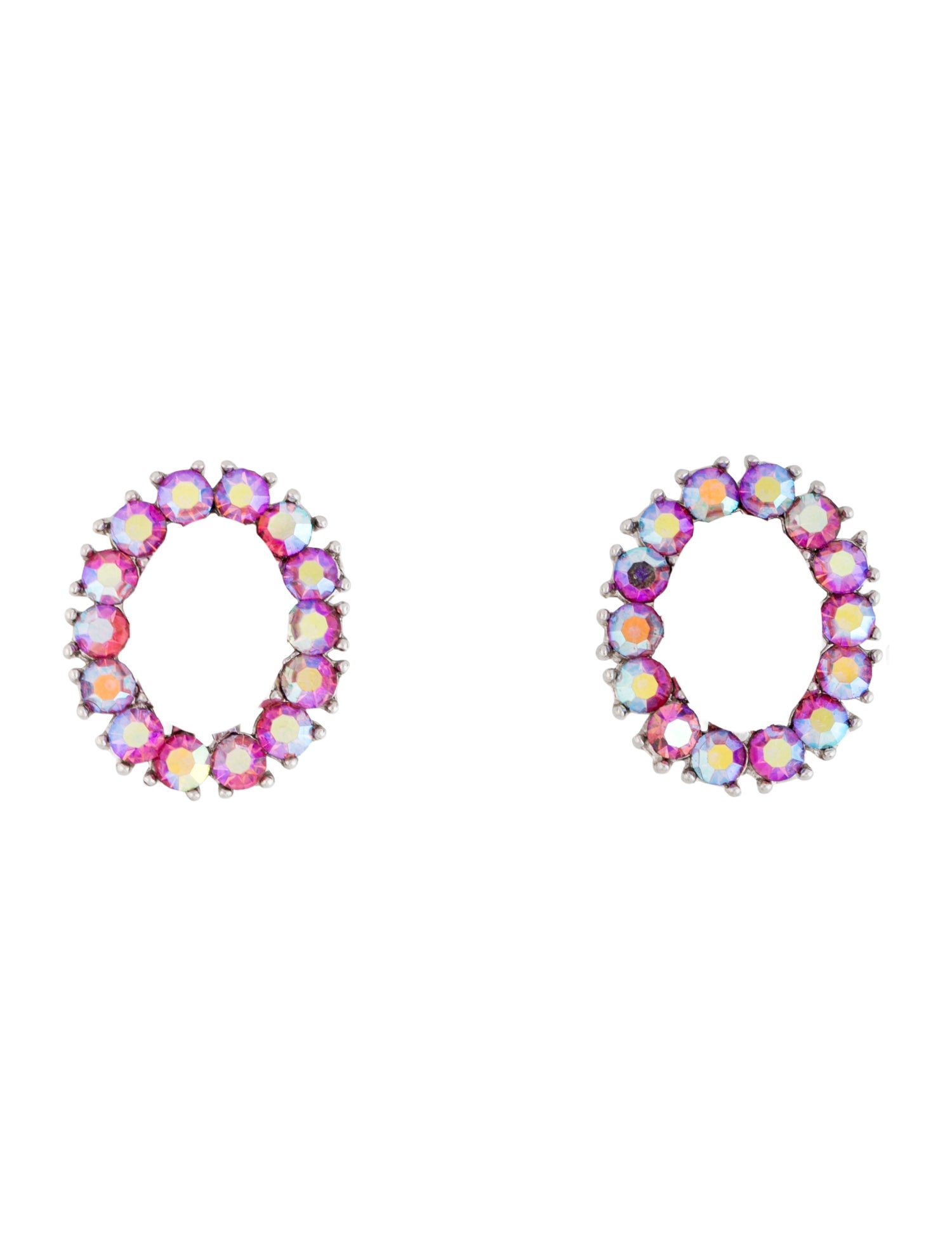 Trifari Crystal & Resin Clip-On Earrings