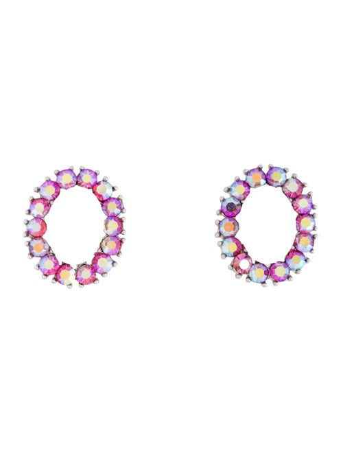 Trifari Crystal & Resin Clip-On Earrings