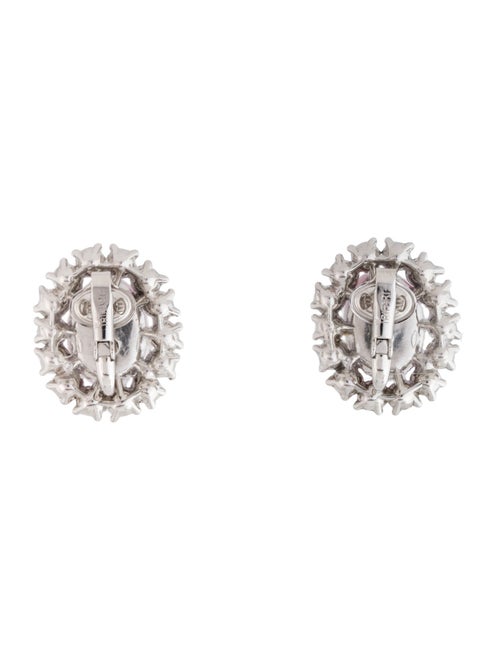 Trifari Crystal & Resin Clip-On Earrings