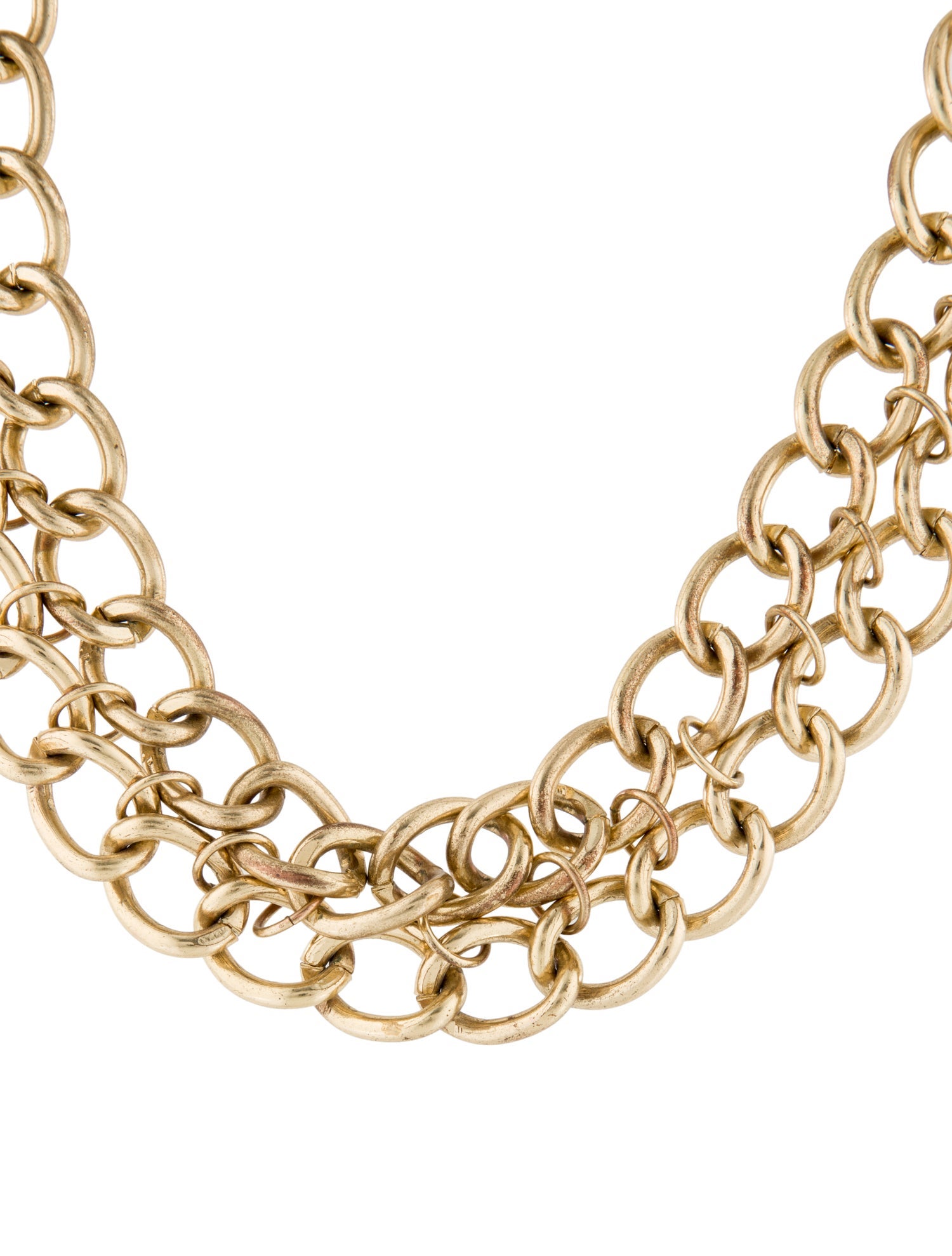 Trifari Double Link Collar Necklace