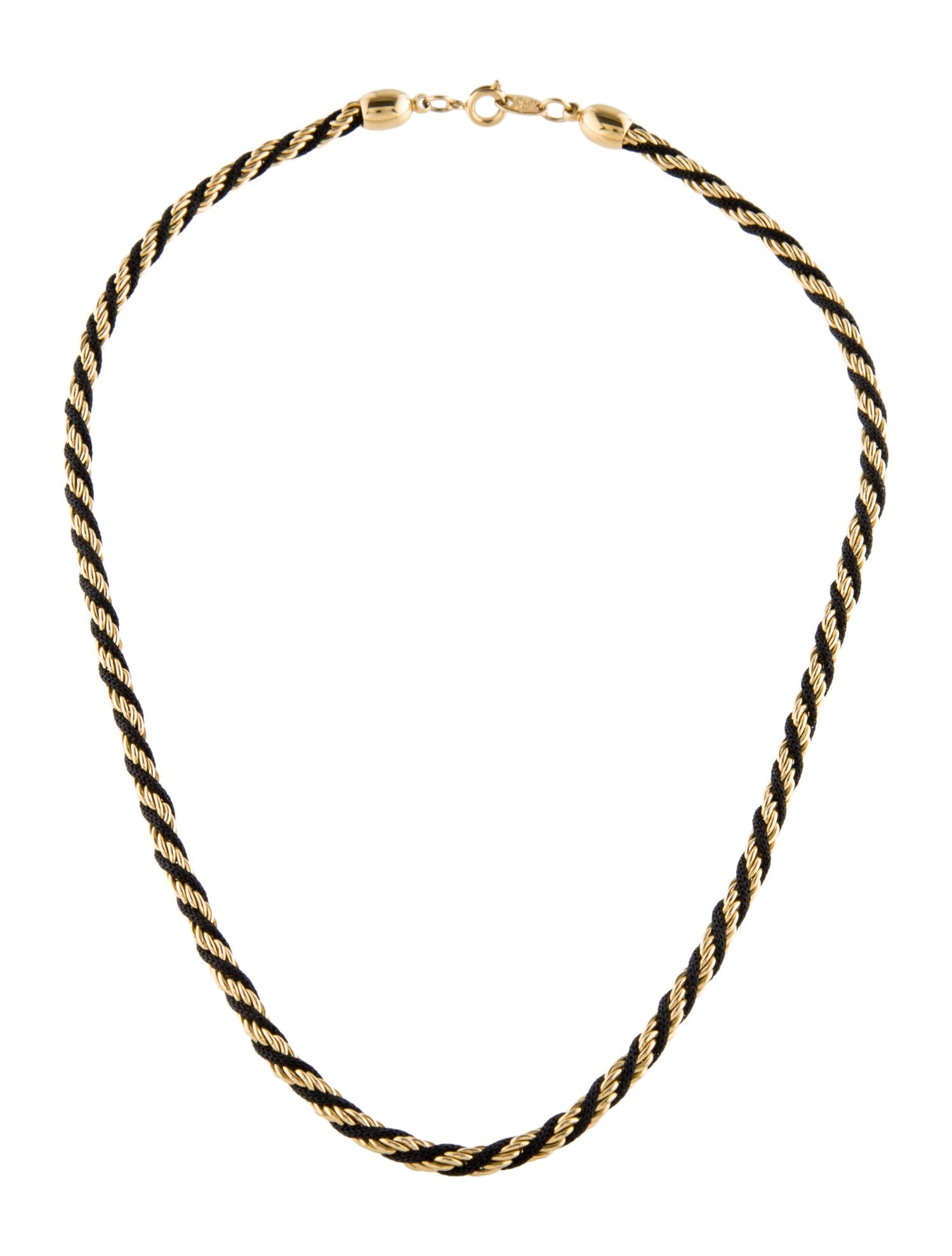 Trifari Twisted Cord Chain Necklace