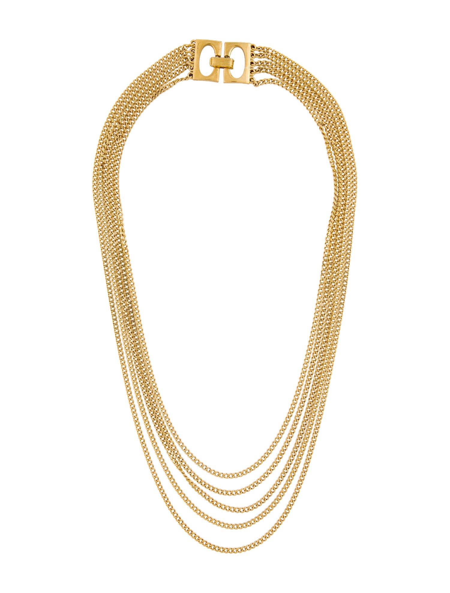Trifari Multistrand Chain Necklace