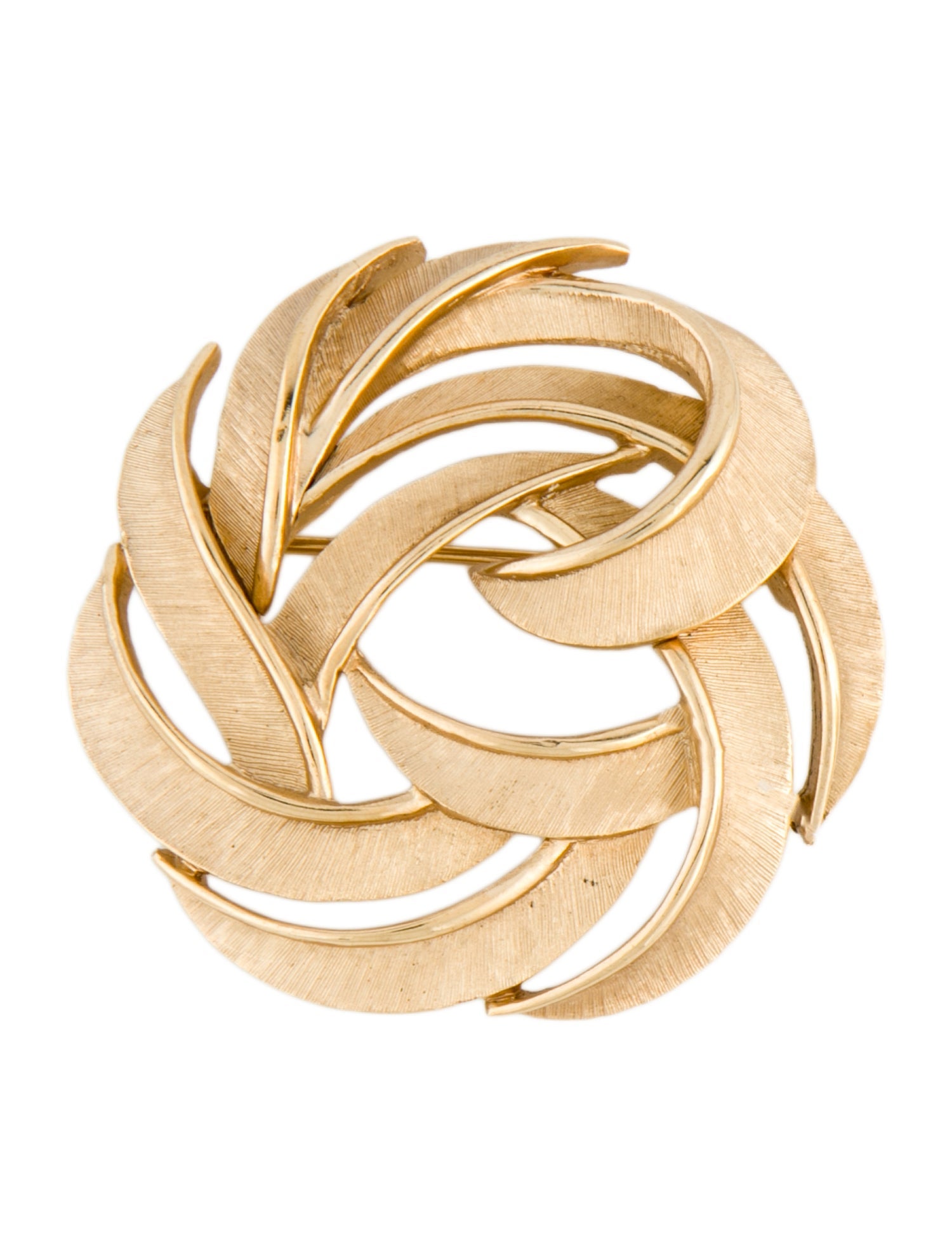 Trifari Textured Spiral Brooch