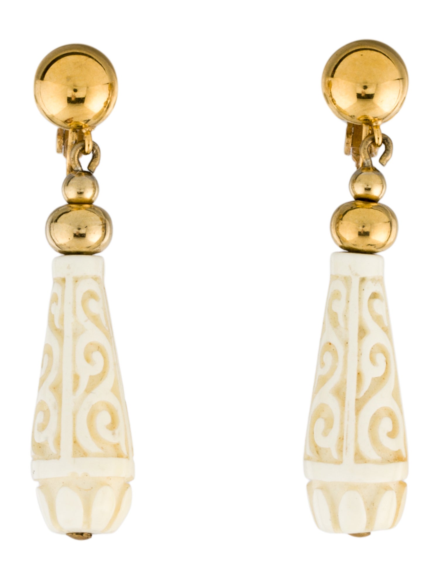 Trifari Resin Clip-On Earrings