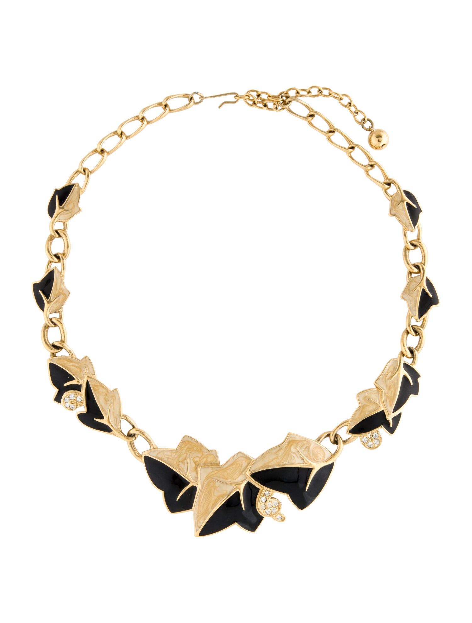 Trifari Crystal & Resin Collar Necklace