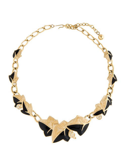 Trifari Crystal & Resin Collar Necklace