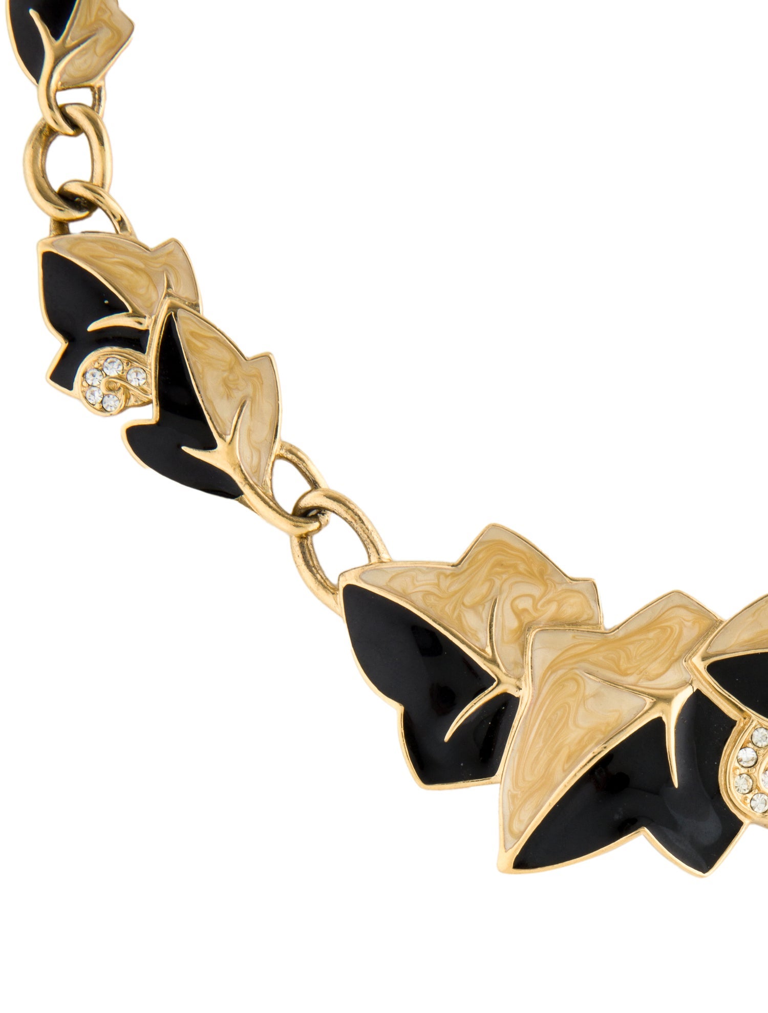 Trifari Crystal & Resin Collar Necklace