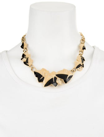 Trifari Crystal & Resin Collar Necklace