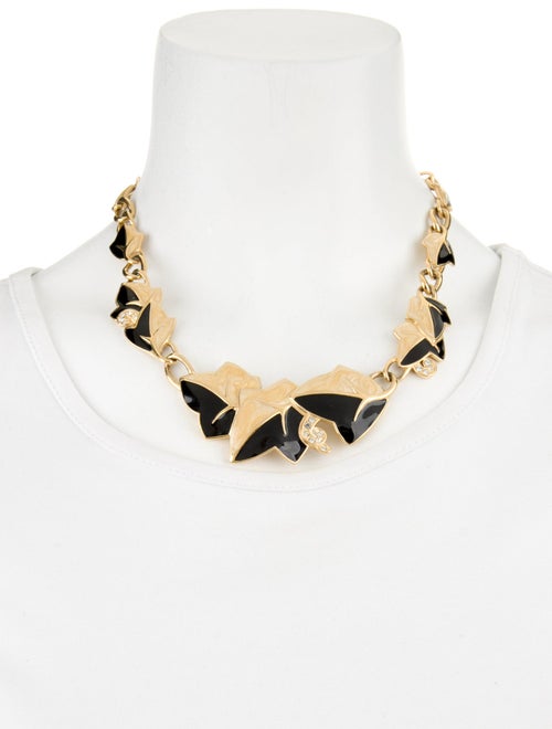 Trifari Crystal & Resin Collar Necklace