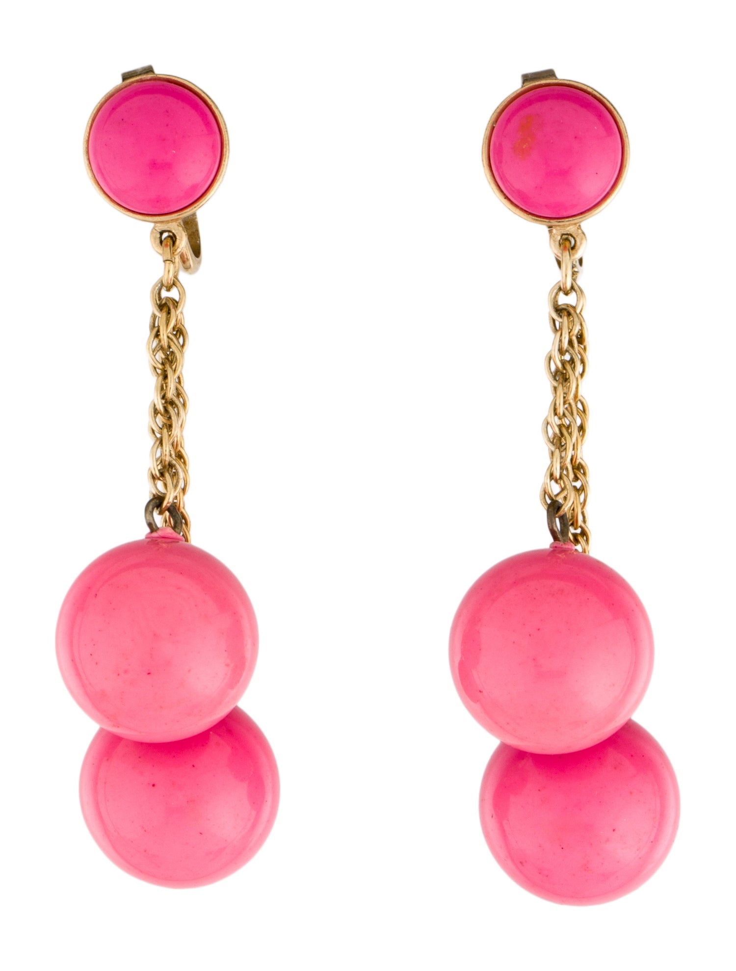 Trifari Resin Drop Earrings