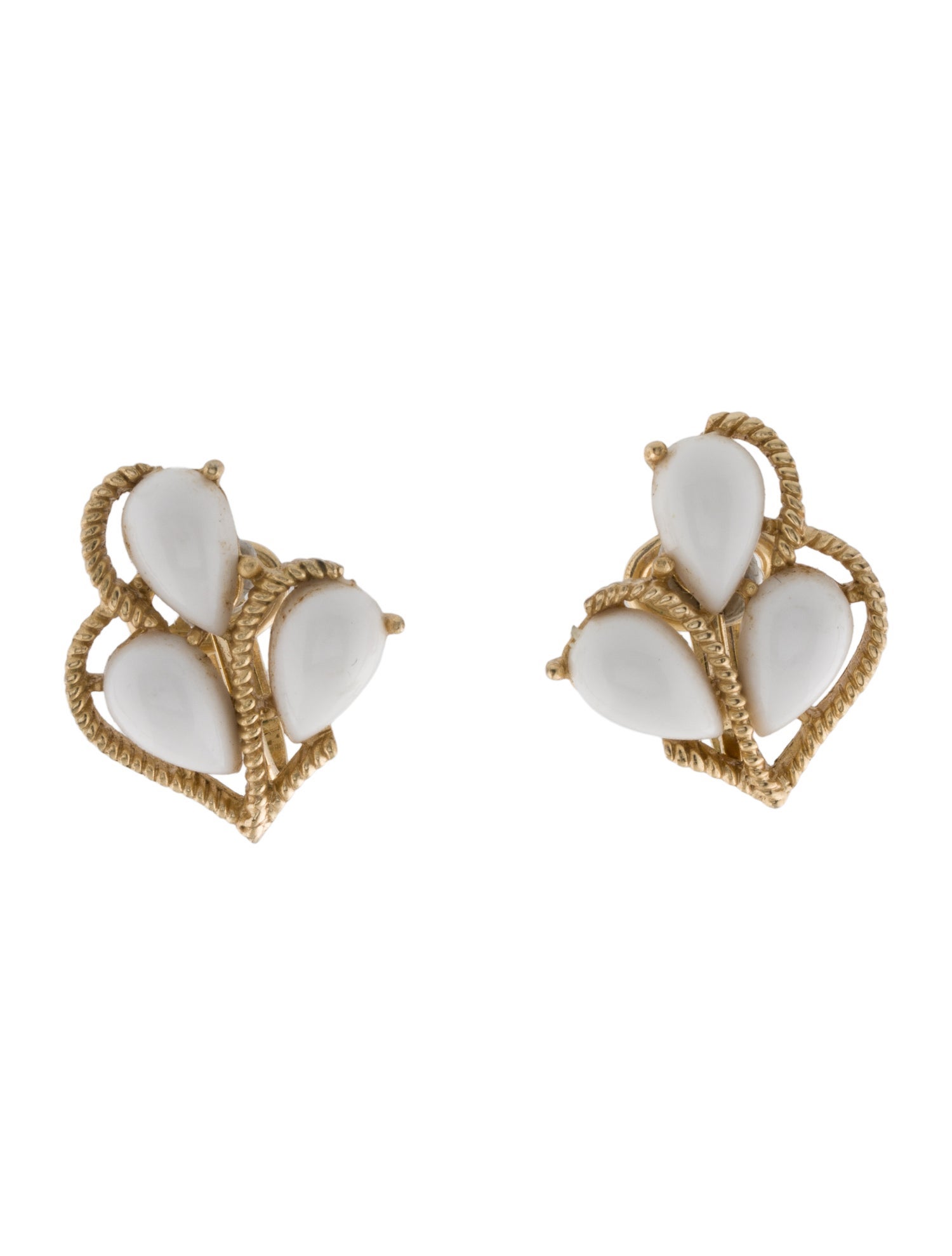 Trifari Vintage Resin Clip-On Earrings