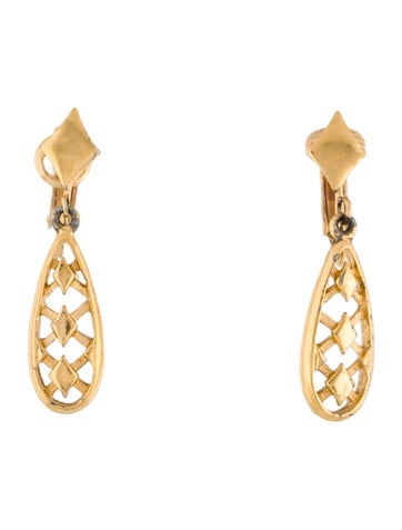 Trifari Clip-On Drop Earrings
