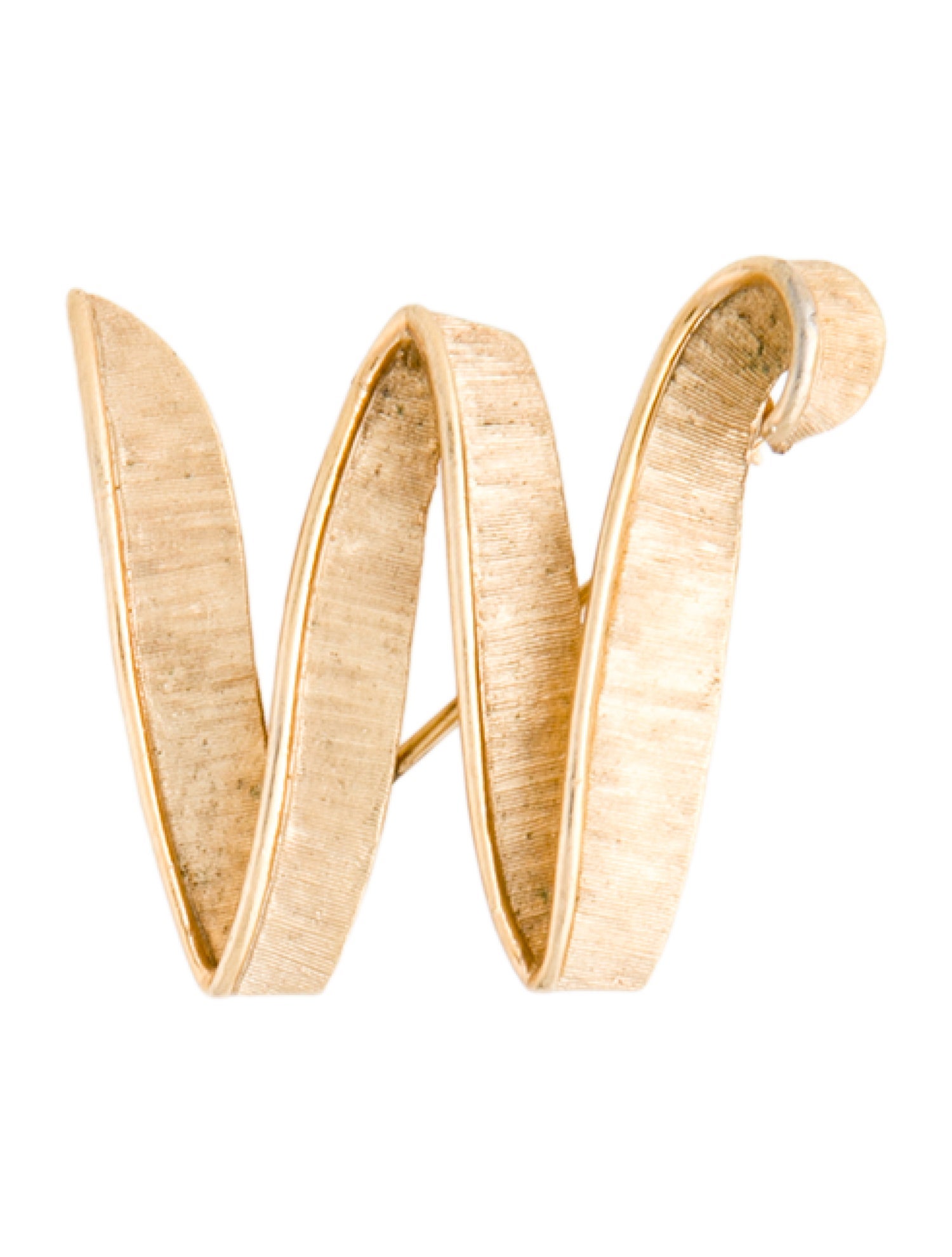 Trifari Vintage Letter 'W' Brooch