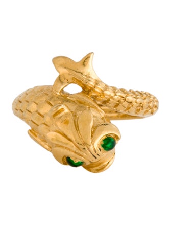 Trifari Enamel Fish Ring