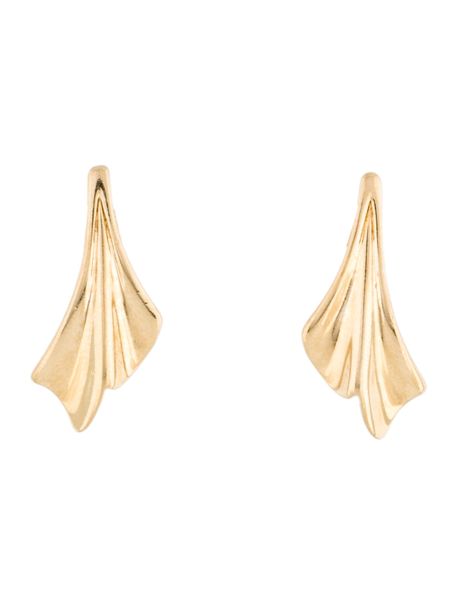 Trifari Leaf Stud Earrings