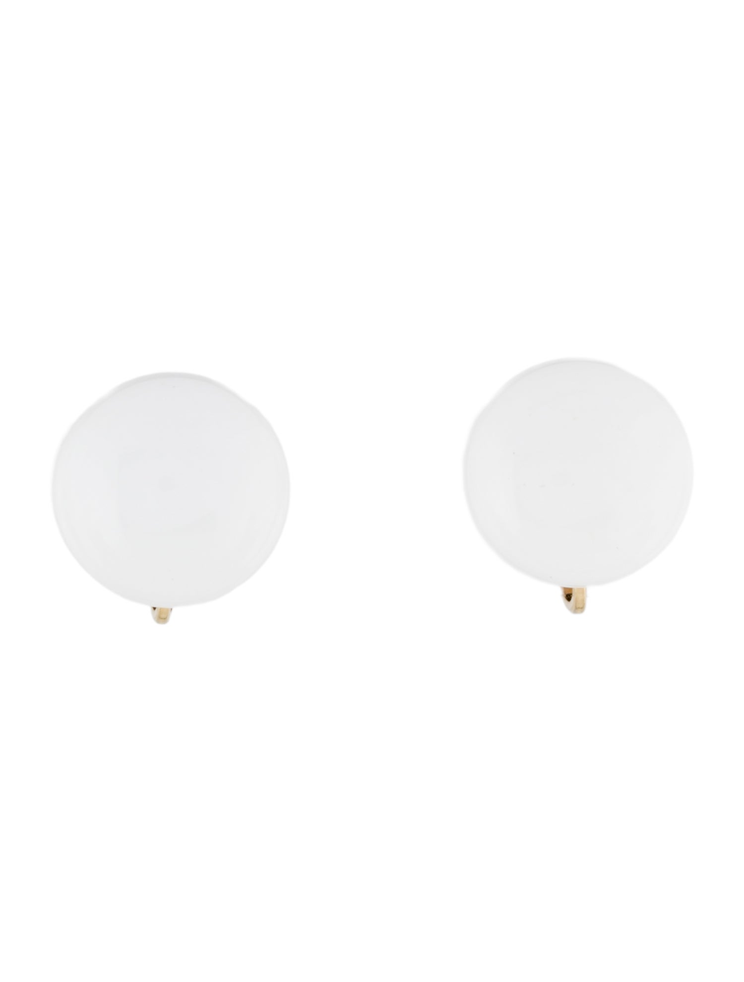 Trifari Resin Button Clip-On Earrings