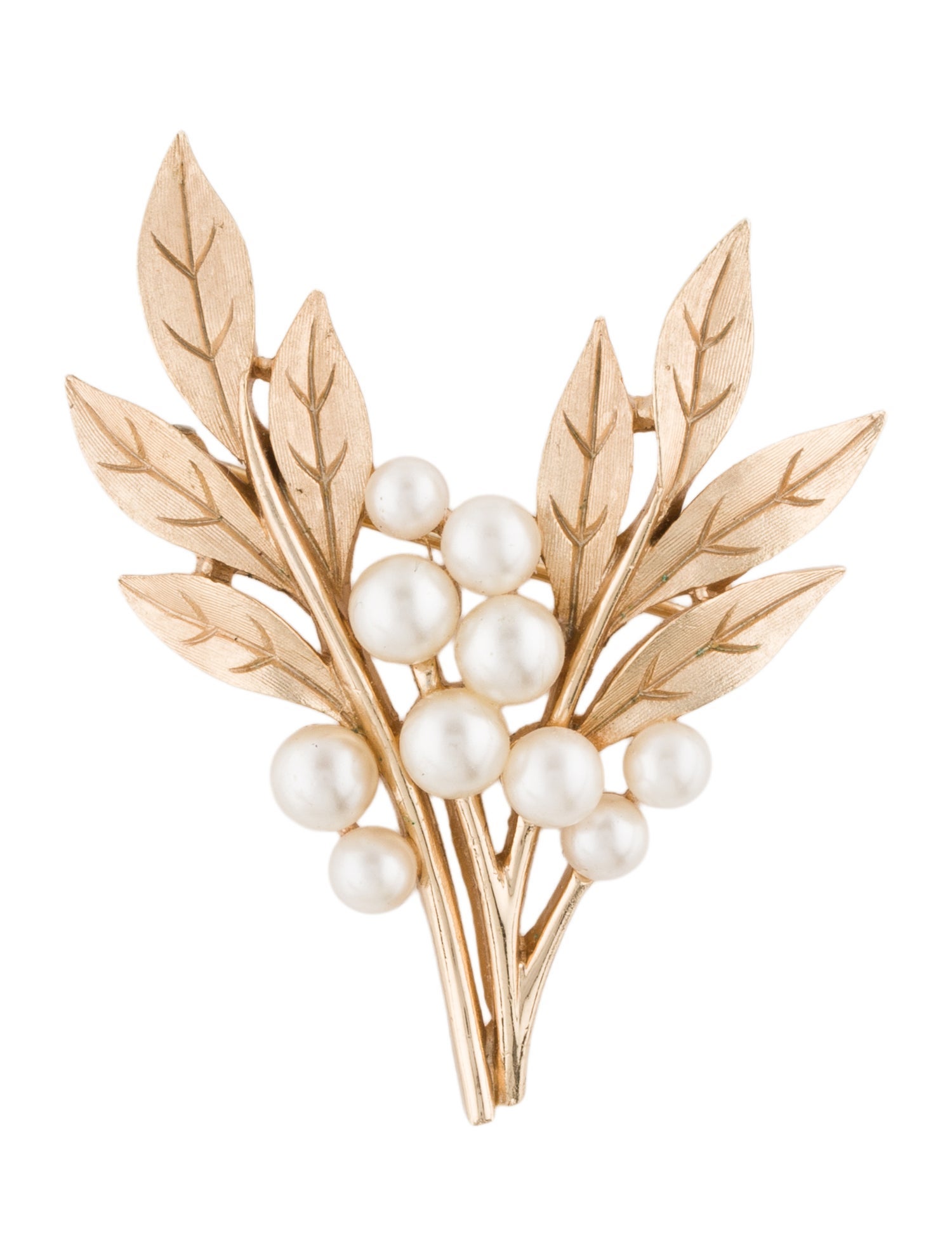 Trifari Vintage Faux Pearl Pin Brooch