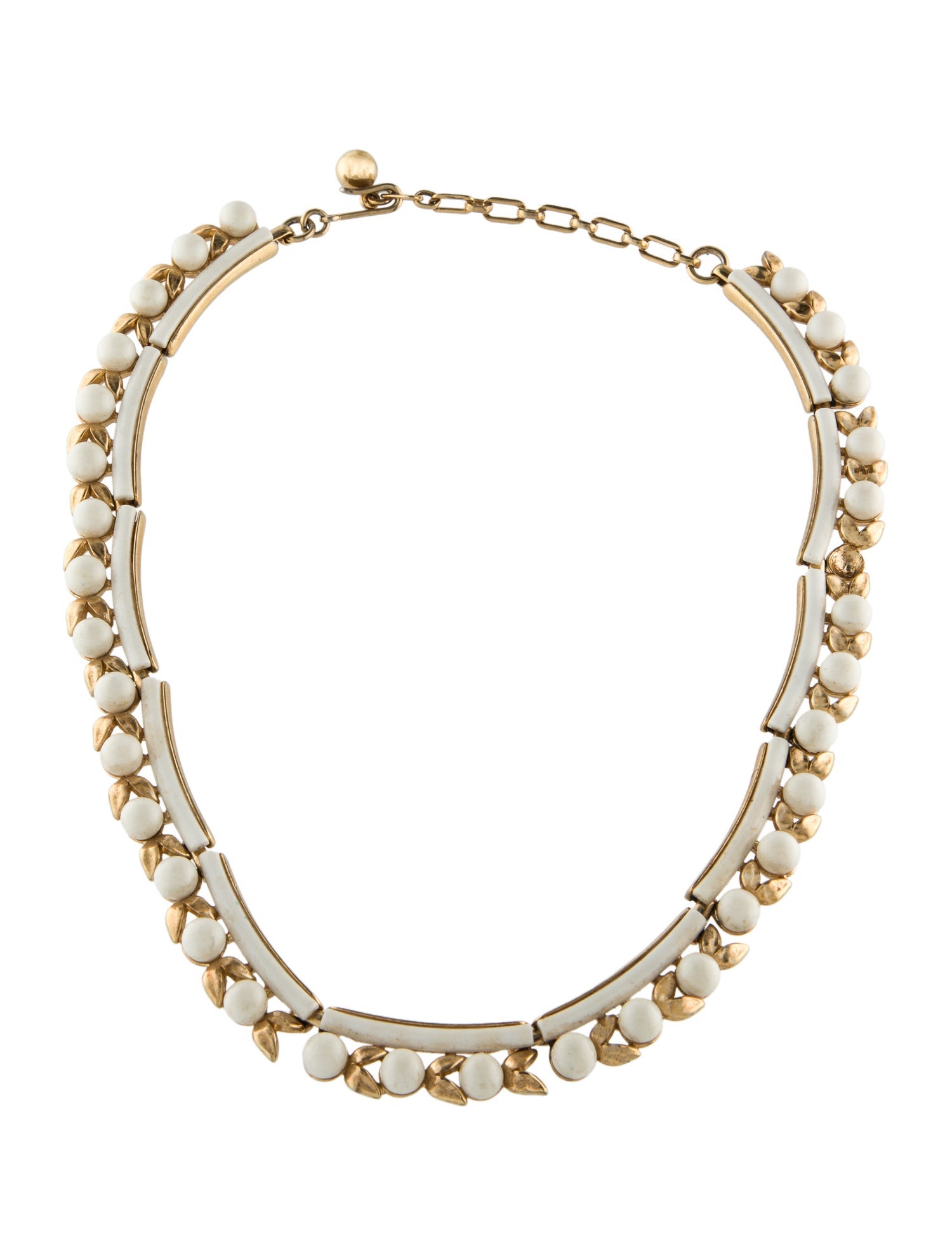 Trifari Resin Beaded Collar Necklace