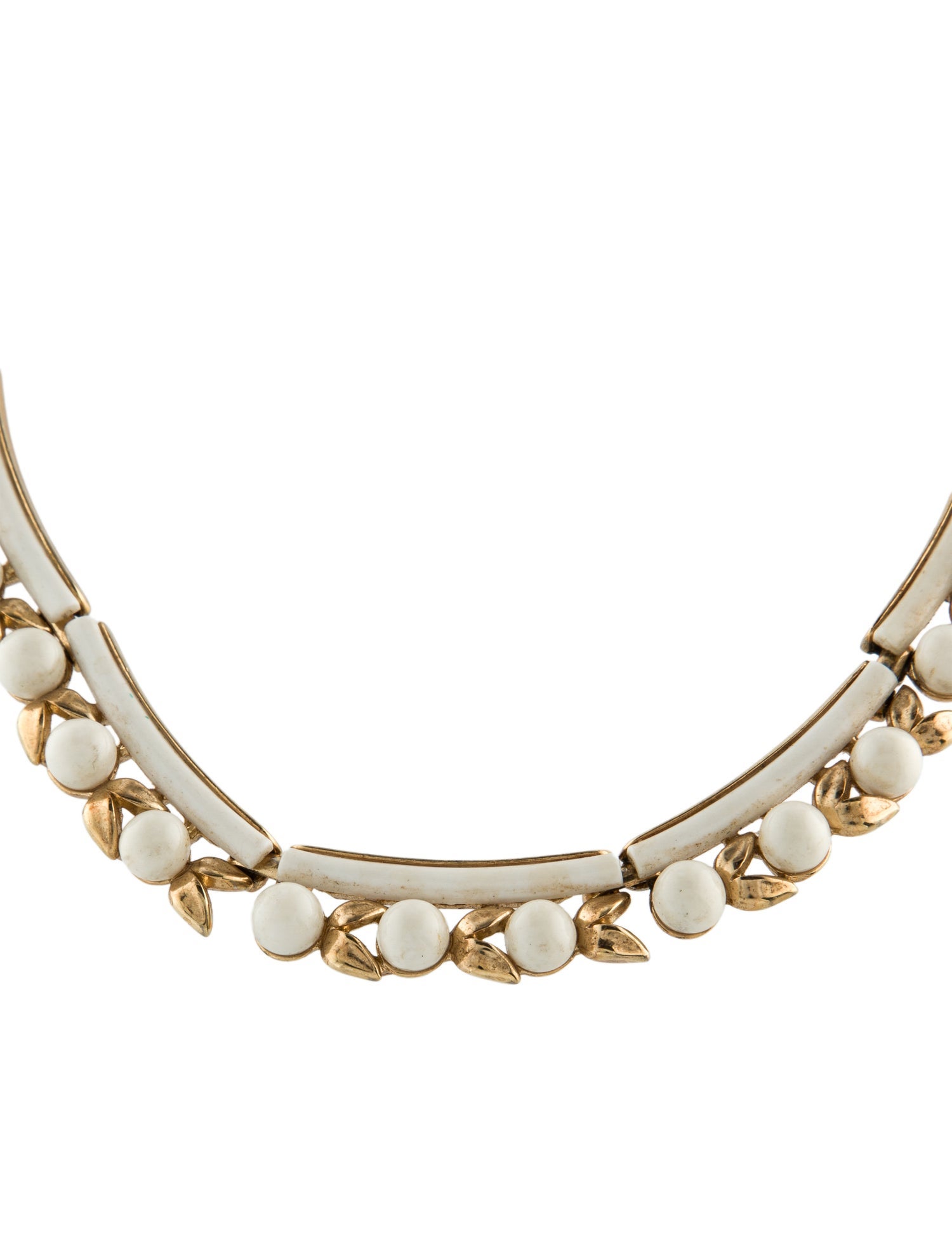Trifari Resin Beaded Collar Necklace
