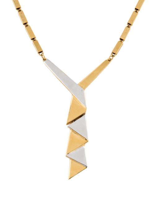 Trifari Two-Tone Lavalier Necklace