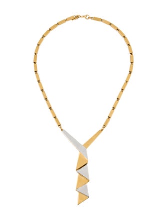 Trifari Two-Tone Lavalier Necklace