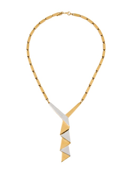 Trifari Two-Tone Lavalier Necklace