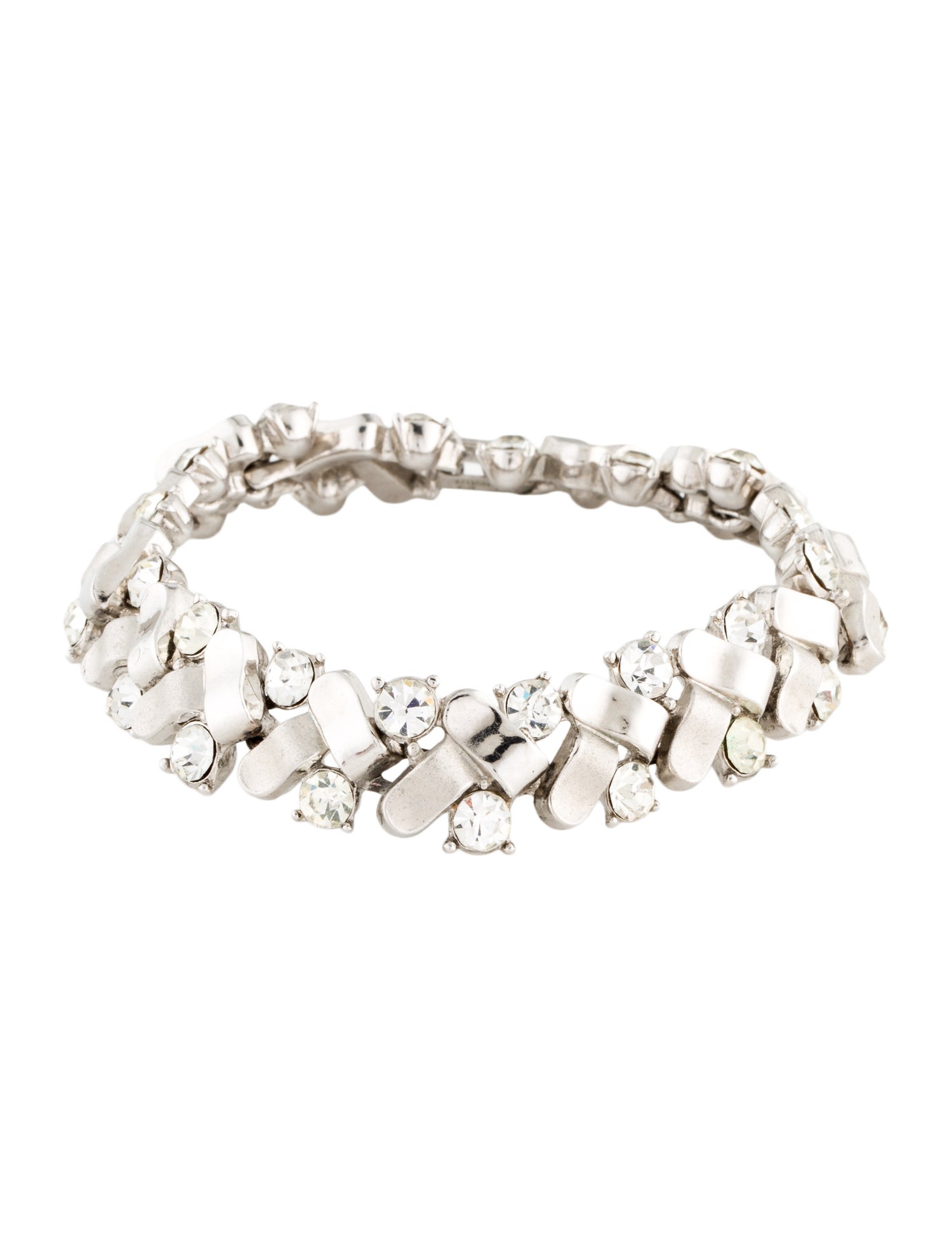 Trifari Vintage Crystal Link Bracelet