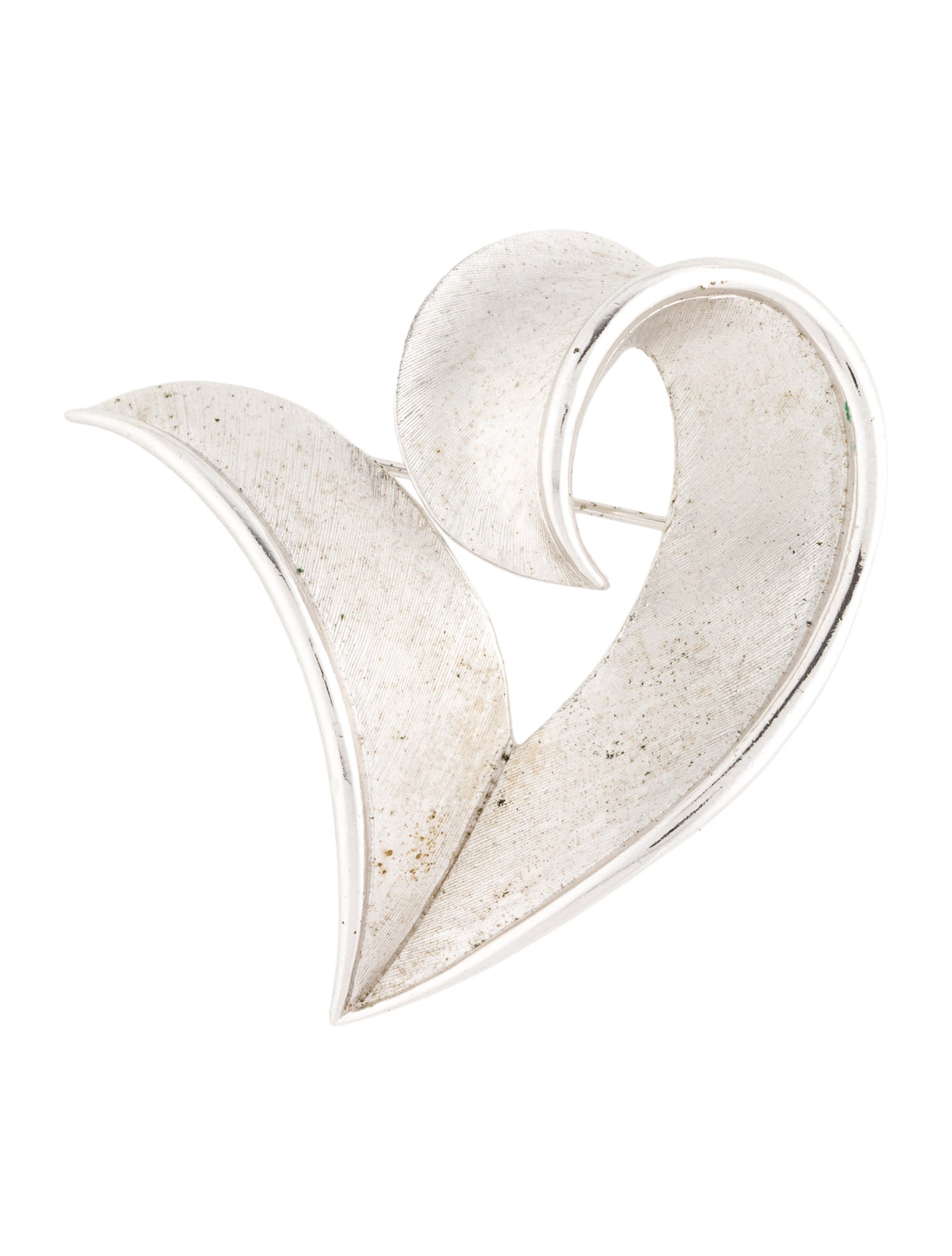 Trifari Vintage Swirl Leaf Pin Brooch