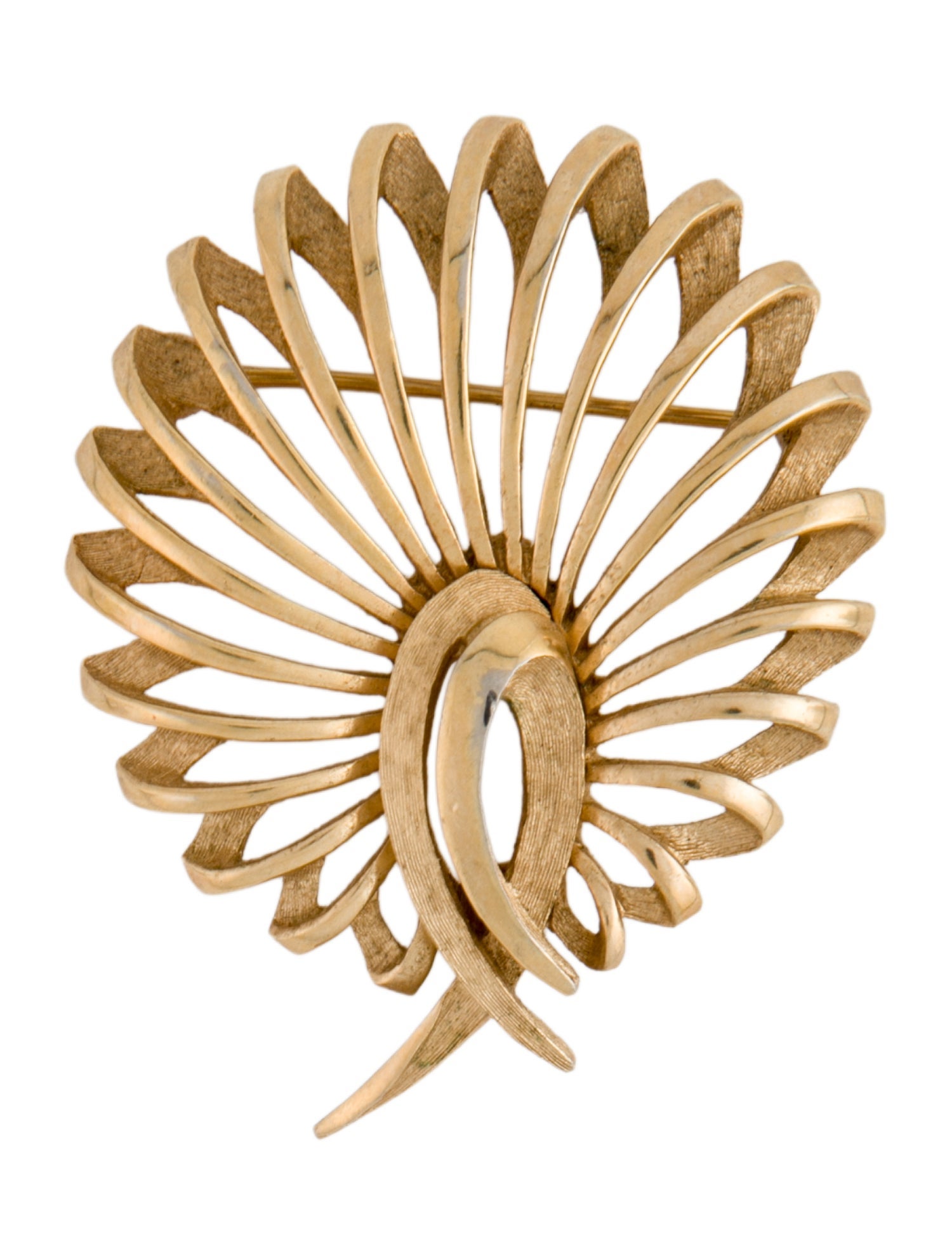 Trifari Abstract Peacock Brooch