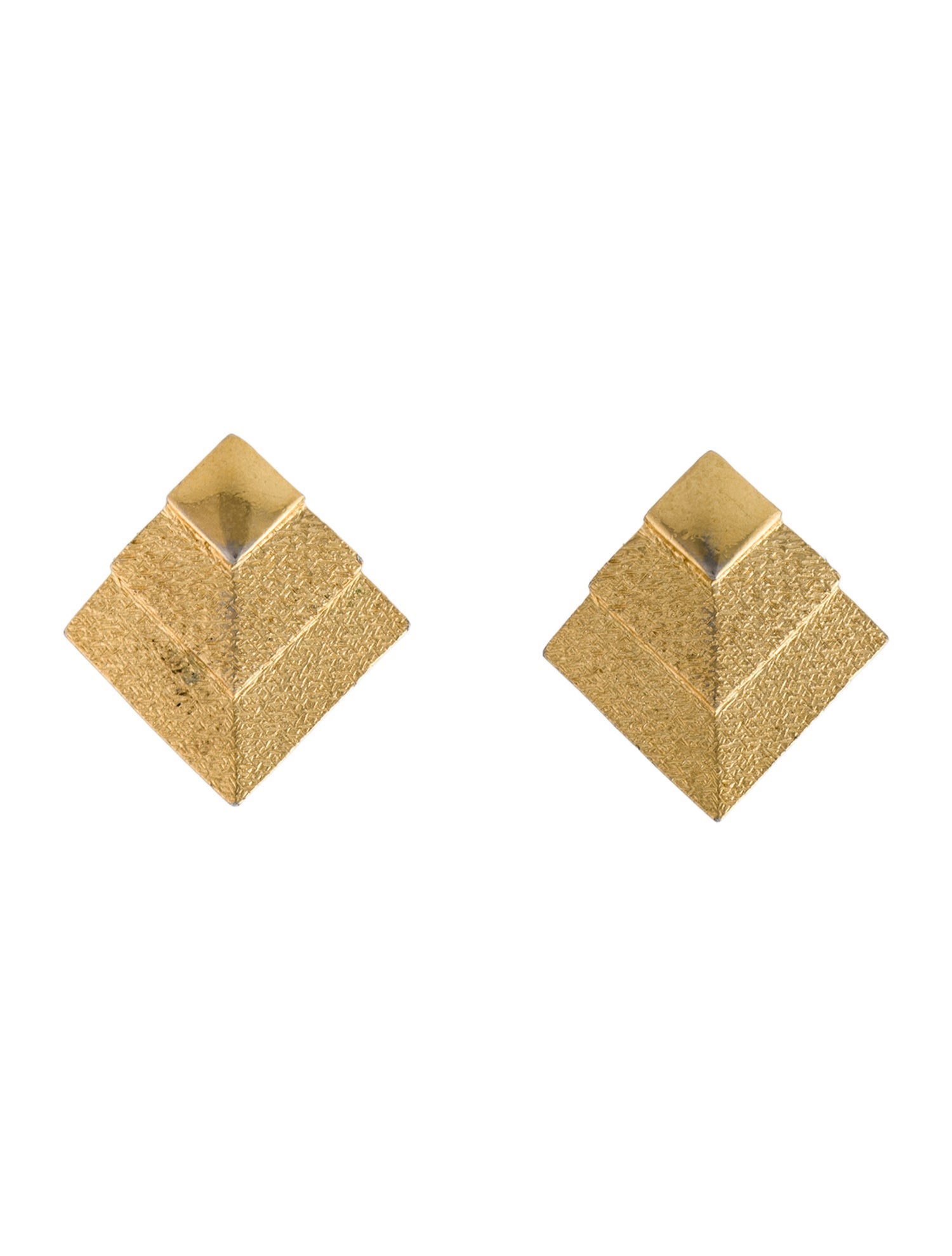 Trifari Textured Drop Earrings