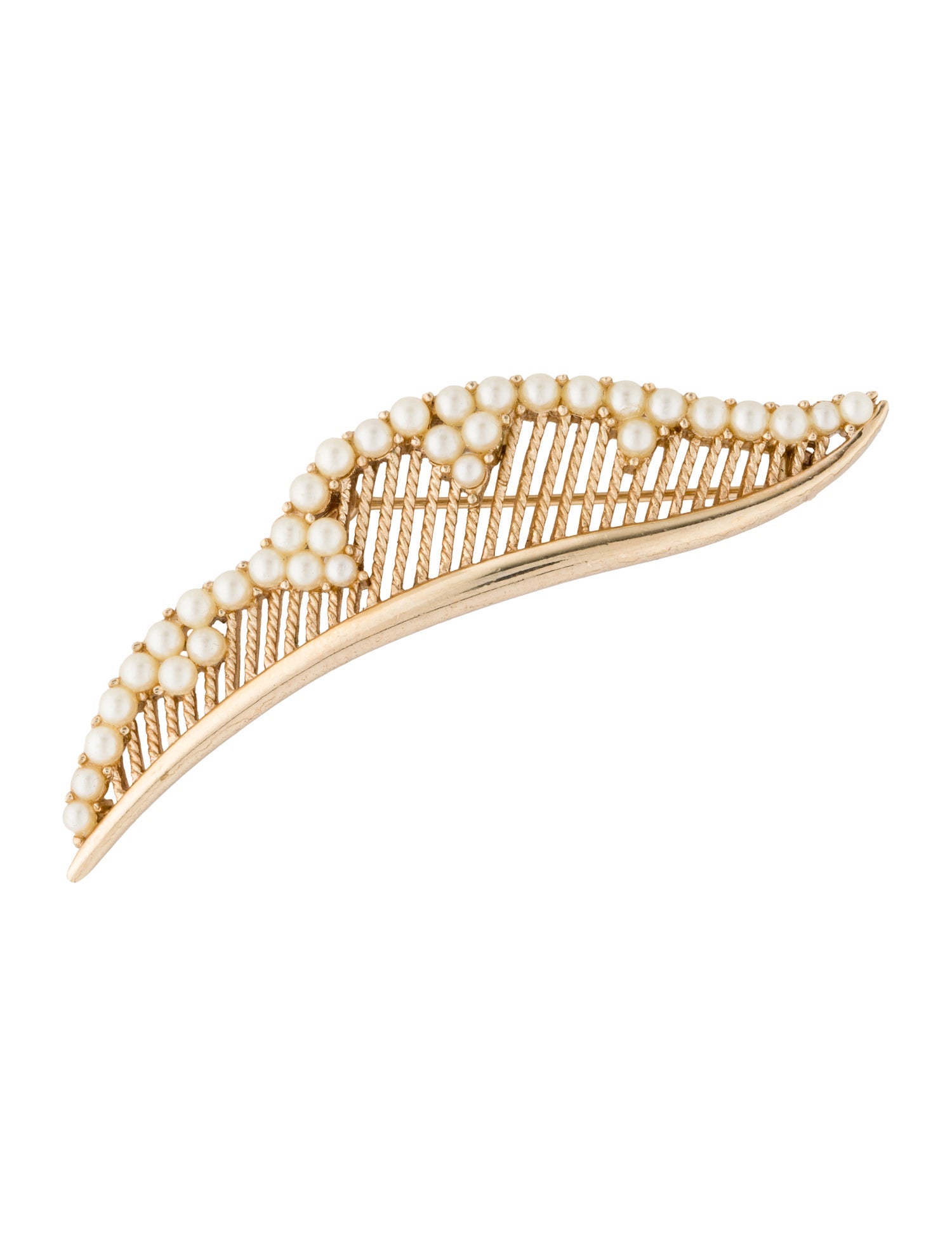 Trifari Faux-Pearl Brooch