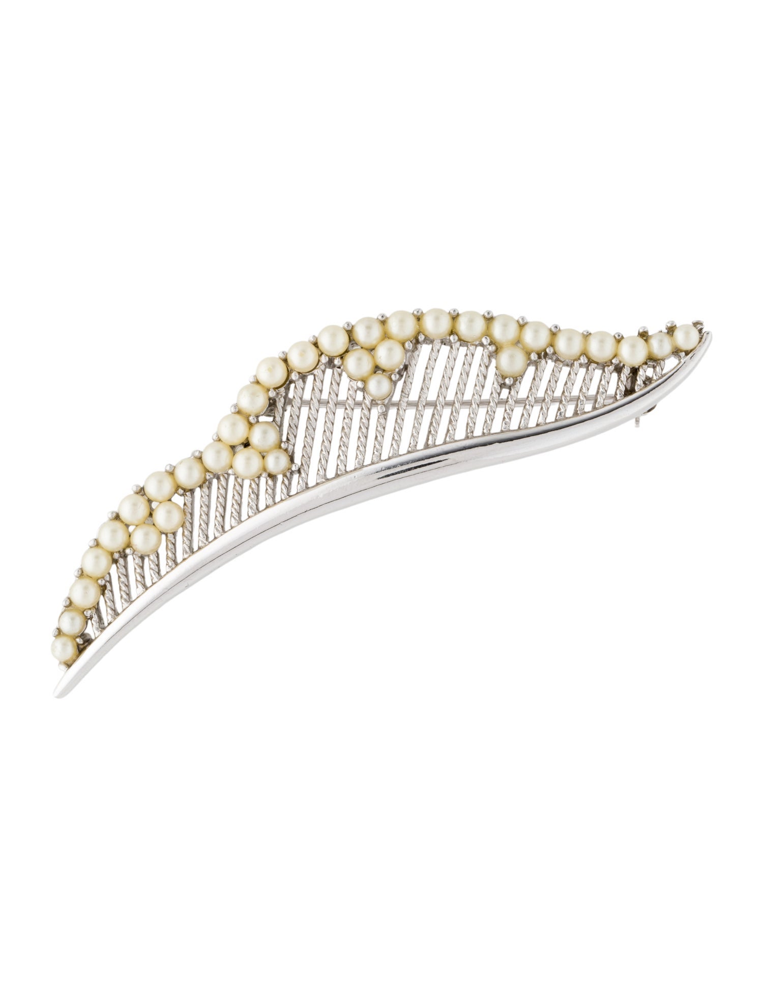 Trifari Vintage Faux Pearl Brooch Pin