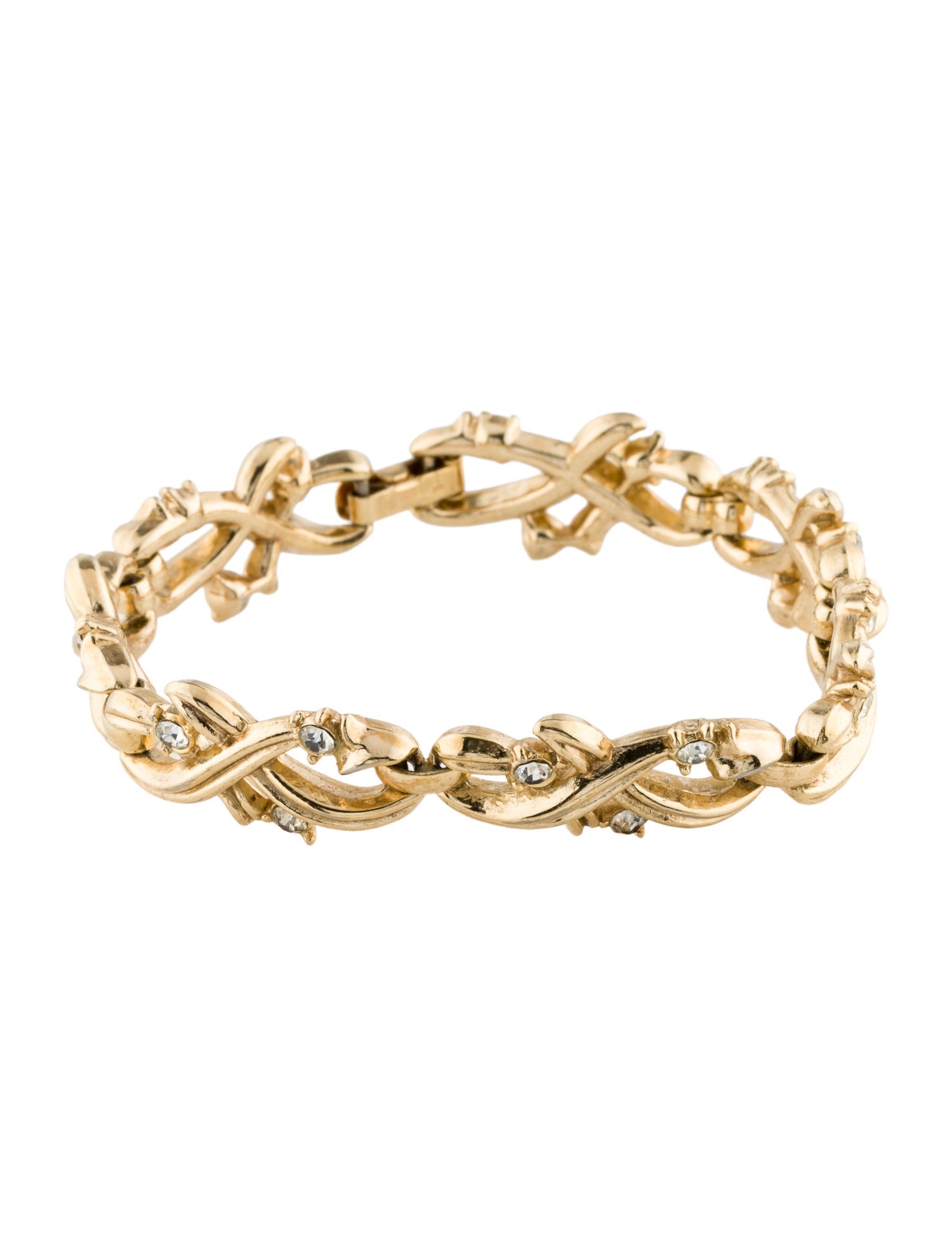 Trifari Vintage Crystal Link Bracelet