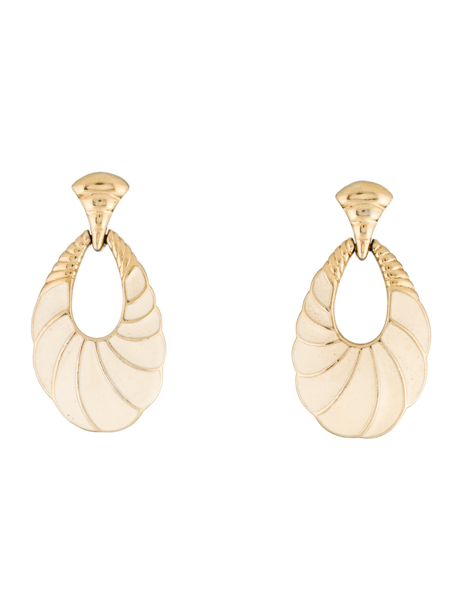Trifari Door Knocker Drop Earrings