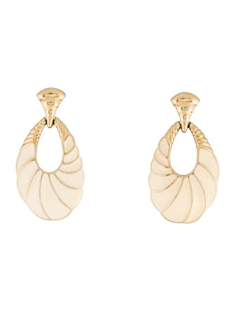 Trifari Door Knocker Drop Earrings