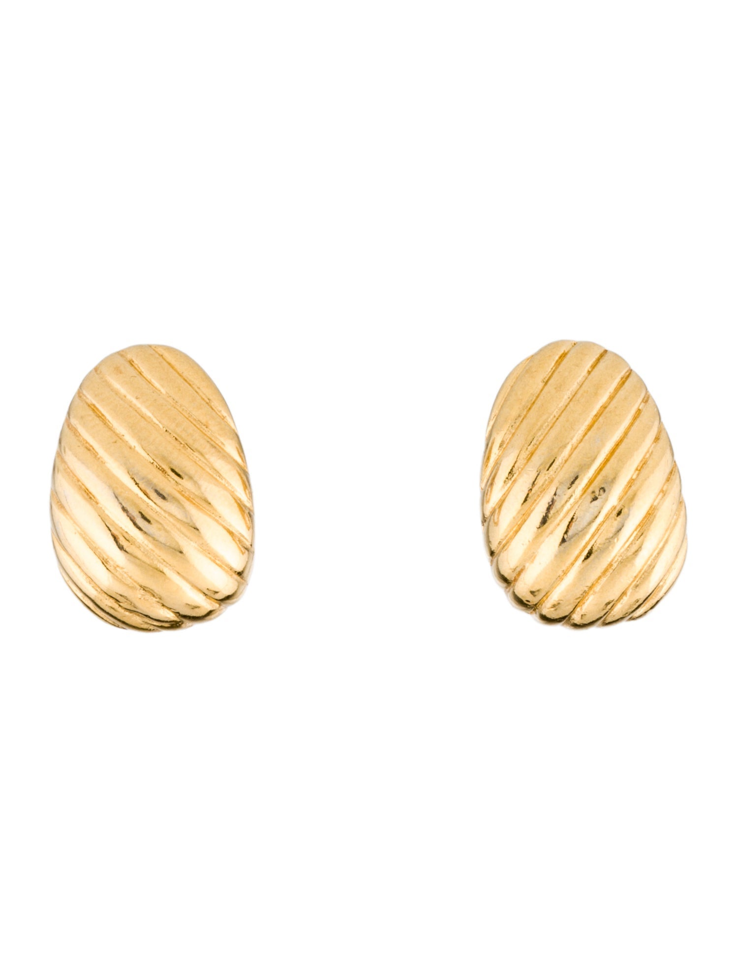 Trifari Clip On Stud Earrings