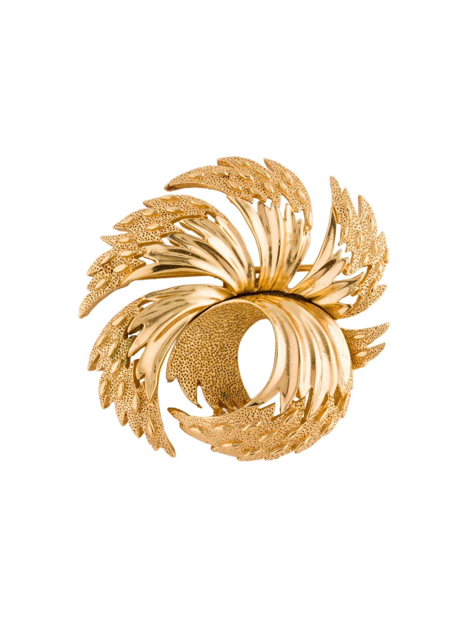 Trifari Vintage Spiral Flower Pin Brooch