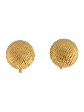 Trifari Dome Clip On Earrings