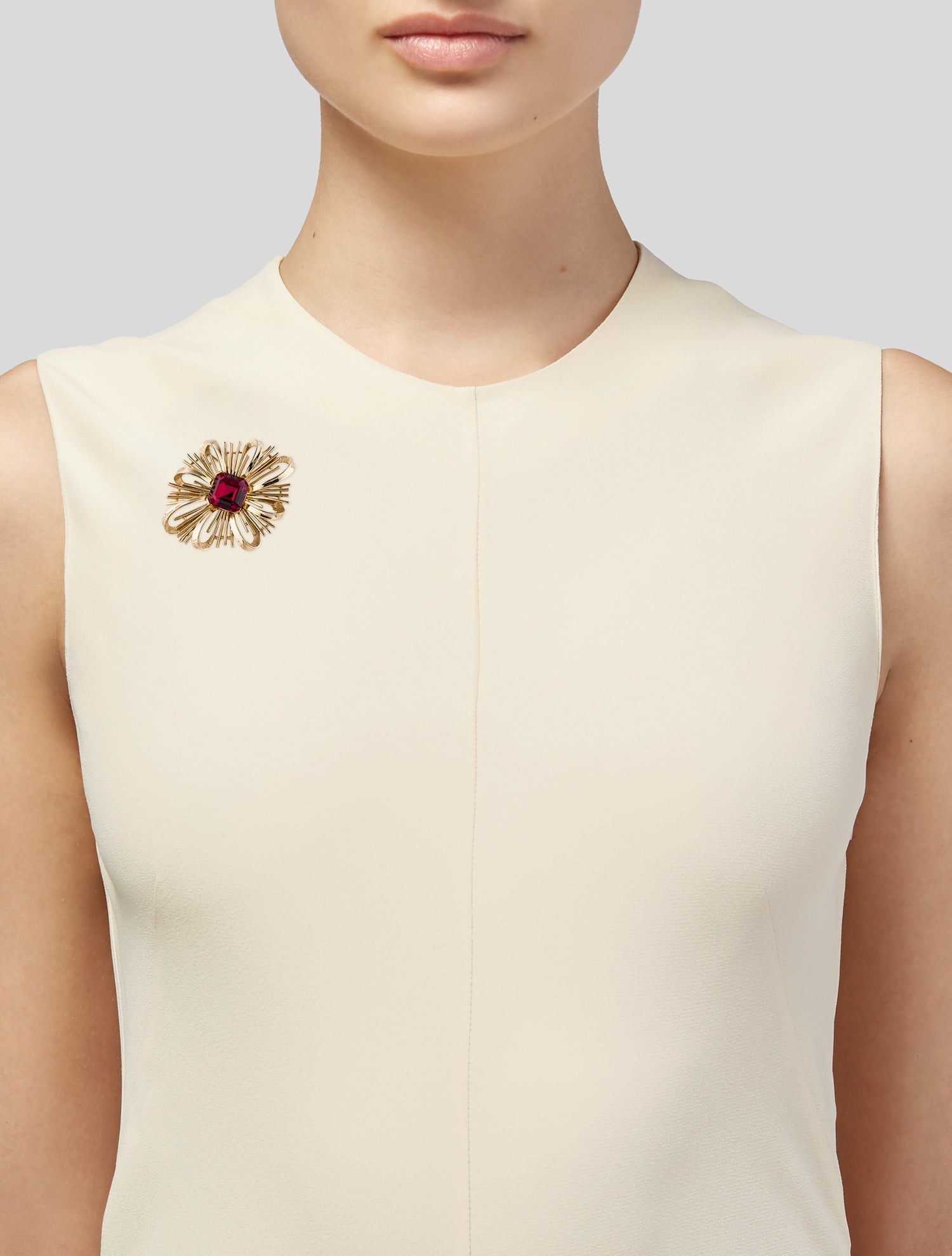 Trifari Vintage Crystal Pin Brooch